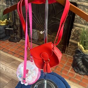 Red and Pink Crossbody Bags